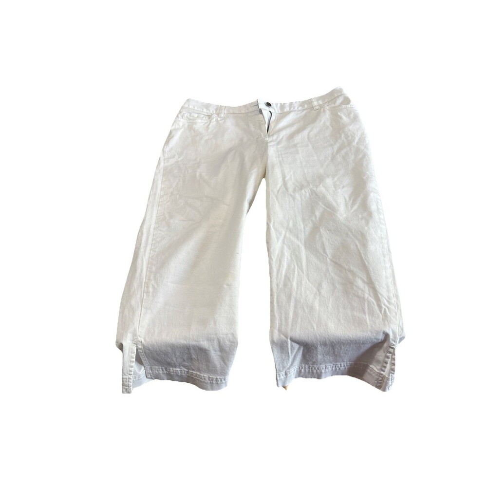 Women’s Covington White Capris Size 14 Stretch With Pockets